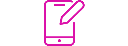 Signal enhancing pen touch screen icon
