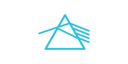 反射を抑えて注意力を高めることを示す、光が通過する三角形のアイコン
