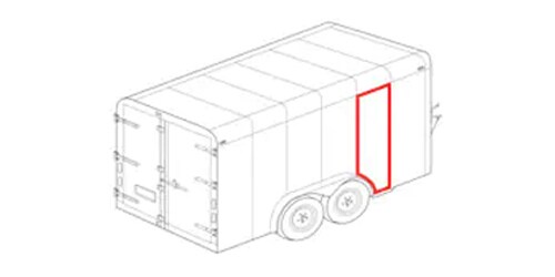 リベットを使用せずに構造用パネルを接着した大型車両のイラスト
