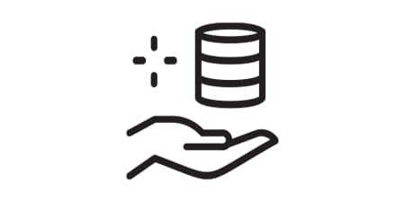 報酬を握る手のアイコン
