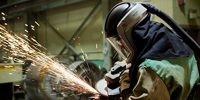 Food Industry PPE: Man with Safety Googles
