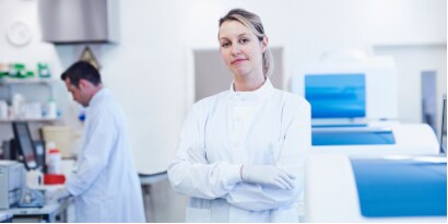 Professionals conducting research at work
