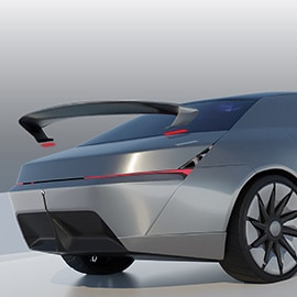 存在感のあるリアウインドウが印象的な最新セダン