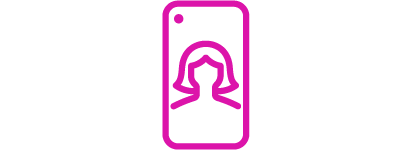 Person on mobile screen for thin flowable icon

