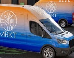 Blue MRKT向けの3Mのフルラッピンググラフィックスの車両イメージ
