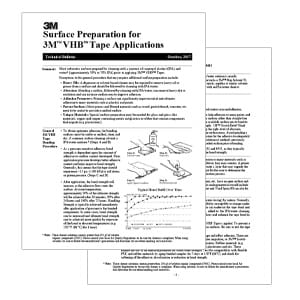 3M™ VHB™ テープの表面処理用途 (PDF, 339 KB)
