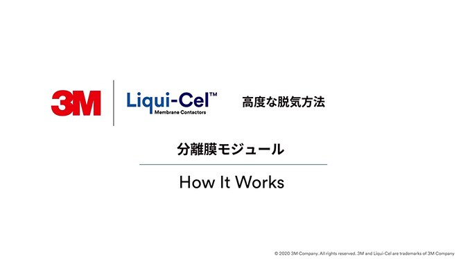 3M™ Liqui-Cel ＥＸＦシリーズ分離膜モジュール　脱気・溶解の仕組み　動画
