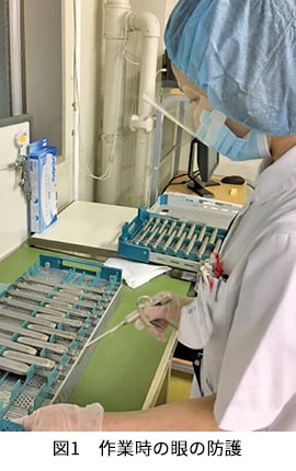 図1 作業時の眼の保護