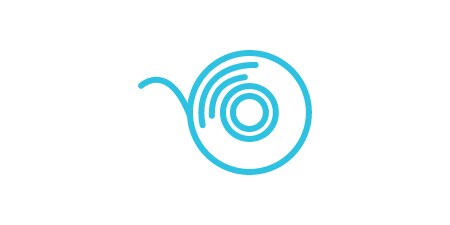 薄くて丈夫なテープのロールを示すアイコン