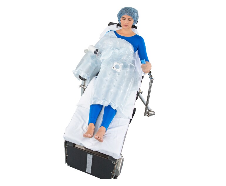 Learn how to use the Bair Hugger multi-position blanket in beach chair position
