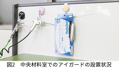 図2 中央材料室でのアイガードの設置状況
