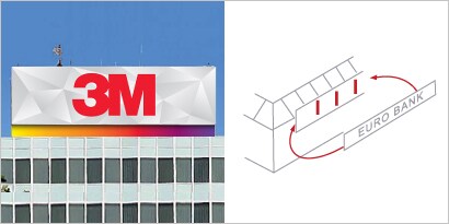 ３Ｍ™ VHB™ テープを使用したファサードサイネージの設置
