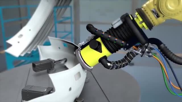 自動車ボデー部品のバリ取り研磨加工
