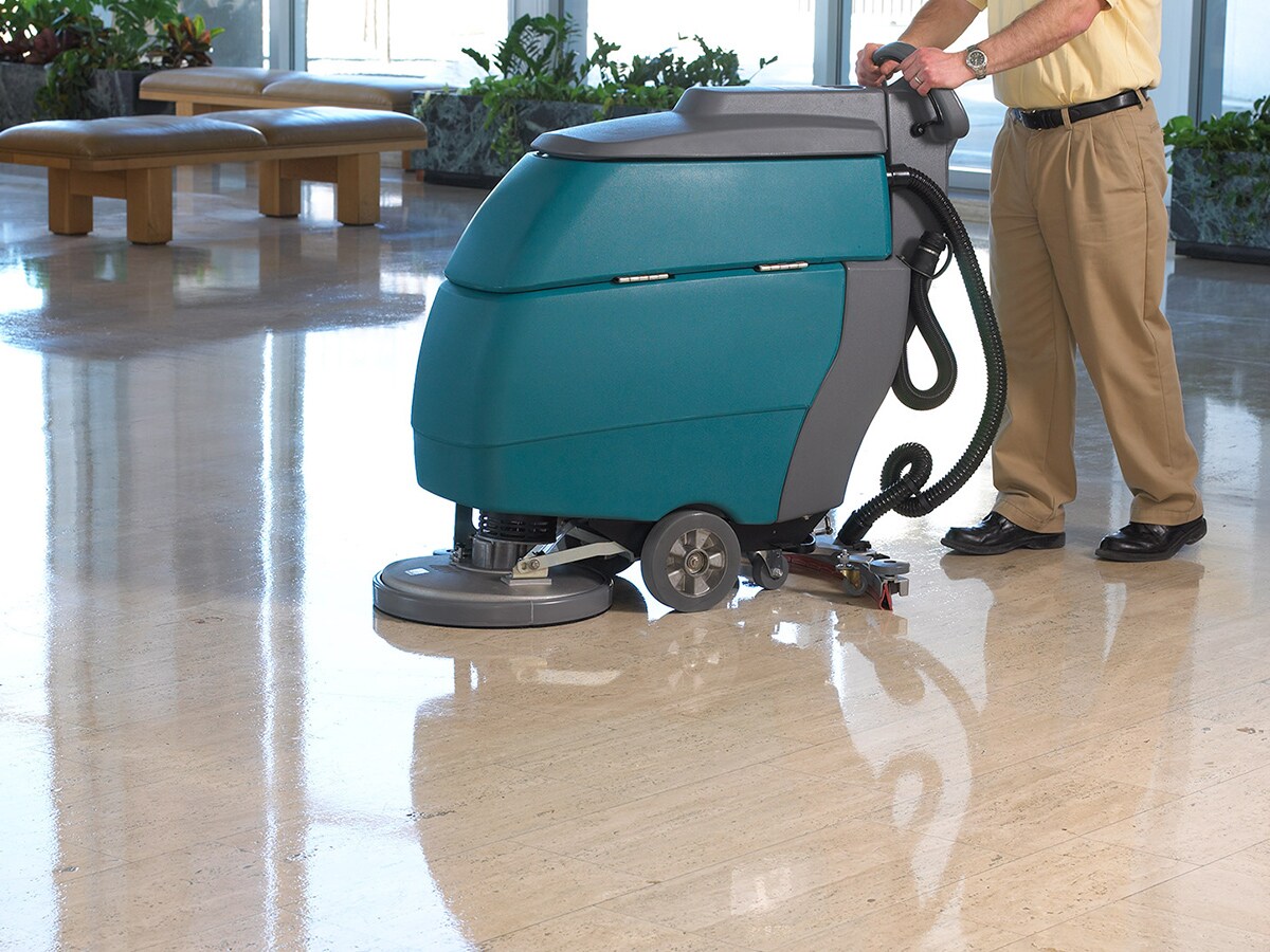Commercial floor polisher shiny floor
