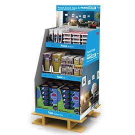 Image of a pop-up display containing various 3M products