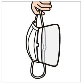 3M™ マスクにくっつくアイガードは、使用後マスクと一緒に廃棄するだけで衛生管理が簡単