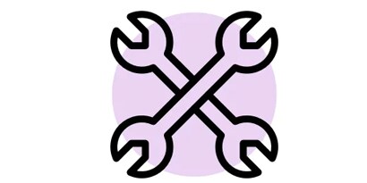 交差したレンチのアイコン
