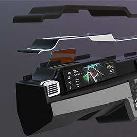 車内装計器 の分解図 