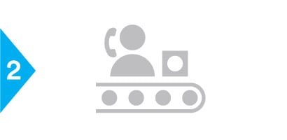 Vector image of a person on a phone
