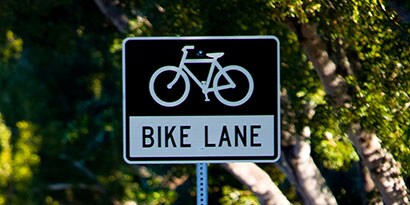 自転車レーン標識用の3Mの反射シート
