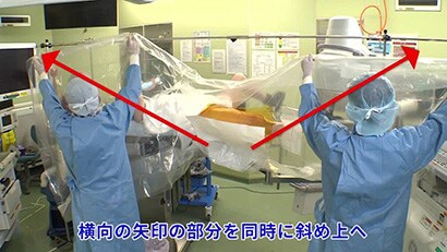 ドレープ展開方法
