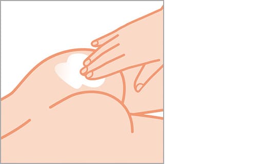 クリームを塗ります