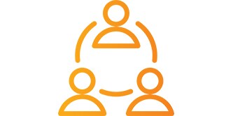 「グローバルからローカルへ」を表す、つながる人々の図
