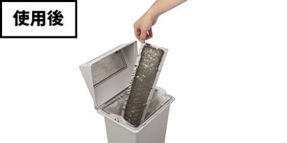 3M™ 水が出るモップツールご使用方法4/使用後はシートは洗わず事業ゴミとして各自治体の指示に従って廃棄してください。
