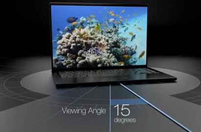 An image of a desktop screen, showing the viewing angle of 15 degrees.