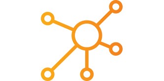 標準化を表す、複数の円が線でつながっている図
