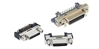 MDRおよびSDRボードマウントコネクターのファミリー製品ショット
