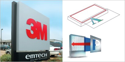 ３Ｍ™ VHB™ テープで接合した LED ライトボックス

