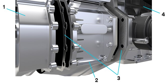Friction shim application for pancake motor and ICE.
