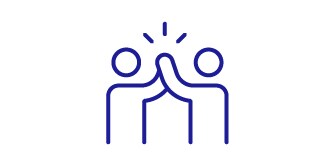 二人がハイタッチしているアイコン
