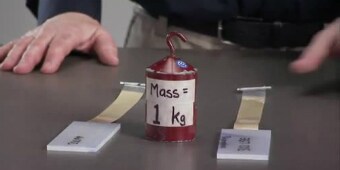 Video still of the demonstrator preparing to show the superior bonding of an adhesive designed specifically for LSE Plastics

